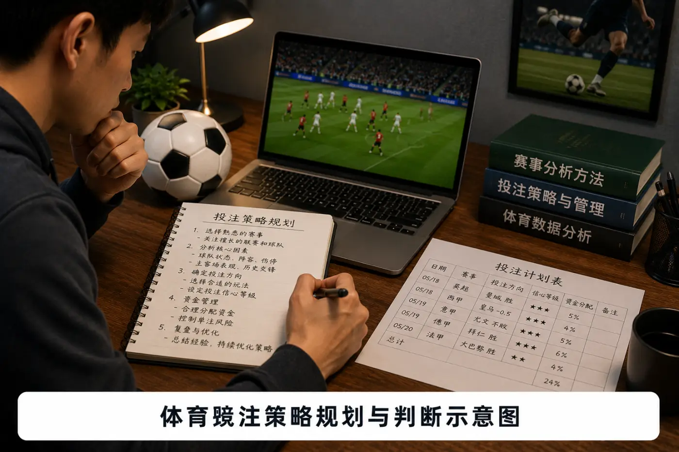 体育投注策略规划与判断示意图
